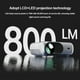 thumbnail image 5 of Mini proyector HD 1080P WiFi 4K Proyector portátil Pantalla de 80 pulgadas (Simulcast UK), 5 of 7