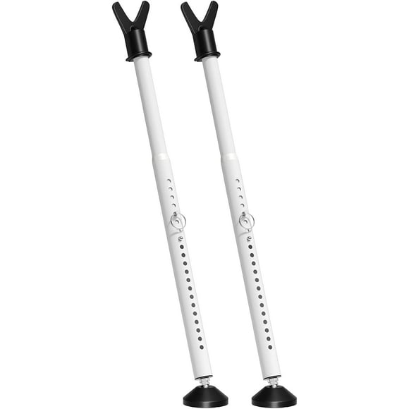shiyou-Door Security Bar, Sliding Glass Door Lock, Window Security Bars, Heavy-Duty Door Jammer, Keep Your Home Safe from Intruders,White(2Pack)