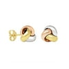 Amanda Rose Collection 14kt Tri Colored Gold Love Knot Earrings for Women