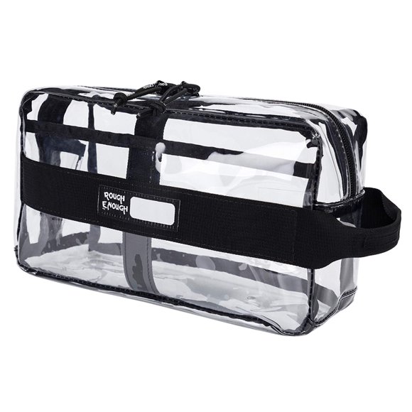 Neceser lo suficientemente rugoso y transparente para viajar con asa grande