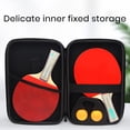 thumbnail image 3 of LJNYFDC Ping-Pong Paddle Case Table Tennis Racket Case Large Capacity Hard Waterproof Zipper Closure Soft Lining Faux Leather Paddle Table Tennis Holder, 3 of 7