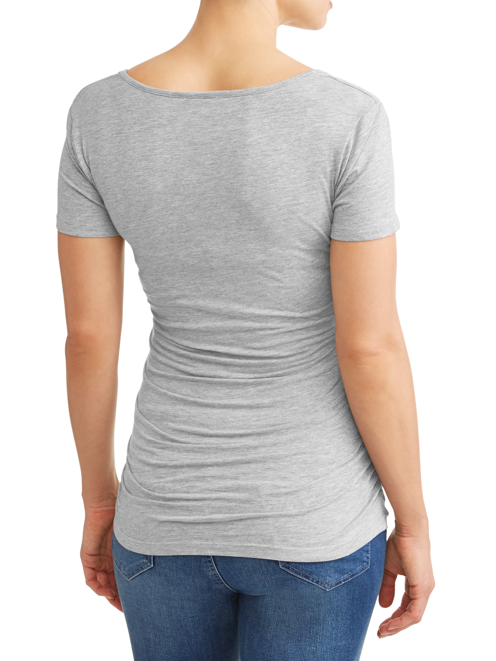 Oh! Mamma Maternity Women's Scoop Neck Tee, 2-Pack (Womens & Womens Plus)