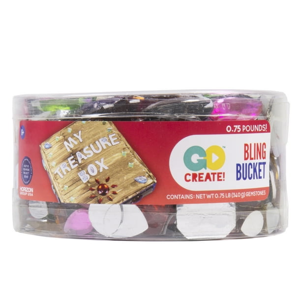 Go Create! Bling Bucket Assorted Gemstones, 0.75 lbs.