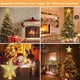 thumbnail image 4 of Árbol de Navidad con luz en forma de estrella, árbol de Navidad con forma de estrella y proyector de copos de nieve LED giratorios, estrella navideña dorada en 3D para interiores y exteriores, 4 of 5