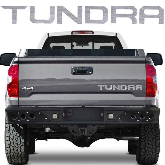 Brushed Aluminum Silver 6pcs Tailgate Letter Decor Sticker Fit For 2014-2018 Toyota Tundra
