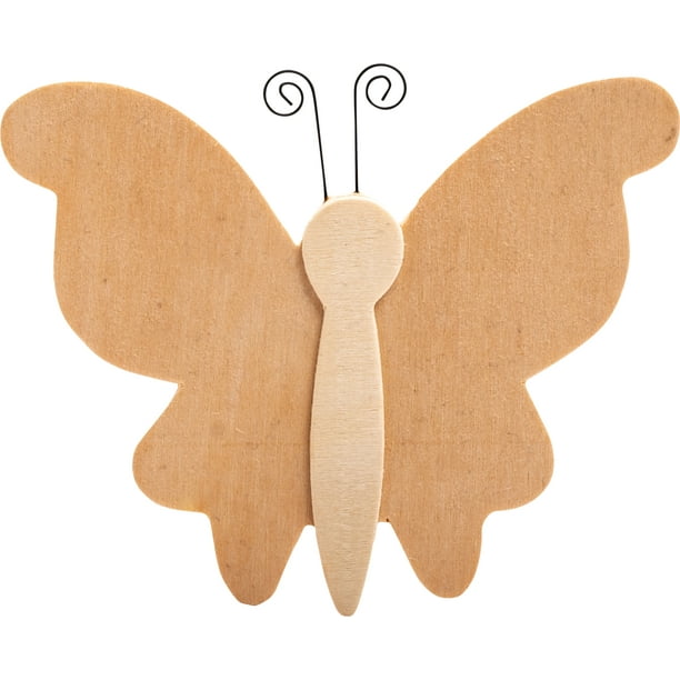 Download Plaid Wm97084 Unpainted Wood Surface 3d Layered Butterfly 1 Piece 4 5 X 3 75 Walmart Com Walmart Com