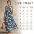 thumbnail image 7 of Xoenoiee Seashell Conch Wave Cloud Print Summer Dresses for Women 2026, Casual Sleeveless Crewneck Maxi Dress with Pockets, Lightweight Cotton Linen Beach Vacation Boho Sundress, L, 7 of 7