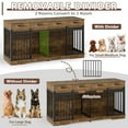thumbnail image 3 of Double Dog Crate, Cuoote Large Dog Crate Furniture for 2 Dogs, 71" Dog Kennel TV Stand with 4 Storage Drawers, 3 of 8