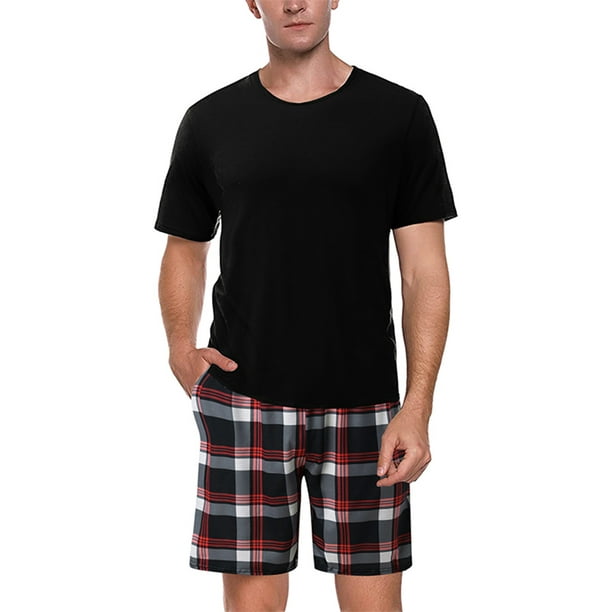 Mens sleepwear shorts set hotsell