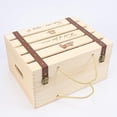 thumbnail image 3 of Vintage Wooden Red Box Storage Gift Carrier General Purpose White Packaging Box Craft, 3 of 8