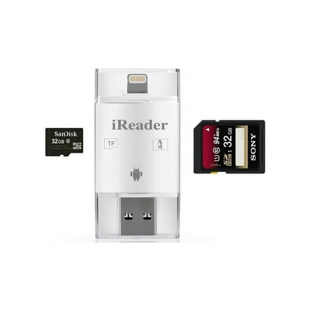 Image of CyberTech Lightning iReader USB Micro SD Card Reader TF Card Reader SD Card R