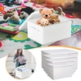 thumbnail image 1 of Fiudx Caja para Guardar Ropa, Diseño Plegable y Duradero, Material de Pvc Transpirable, Gran Capacidad para Una Fácil Organización, Ahorra Espacio, Ideal para Dormitorios o Viajes, 1 Unidad, 45 X 35, 1 of 4