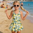 thumbnail image 3 of Tutolipy Lemons Pattern Girls Beach Swimsuit, Stretchy Sleeveless Bathing Suit for Teen Girls Kids, Sleeveless Bodysuit Design Childrens Swimwear Size 8-9 Years, 3 of 8