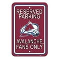 thumbnail image 1 of Fremont Die  Colorado Avalanche Plastic Parking Sign, 1 of 1