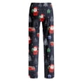 thumbnail image 6 of UDAUDU Women's Christmas Pajamas Pants Sleepwear Christmas Print Pj Pants Drawstring Stretch Holiday Sleep Pants 2XL, 6 of 6