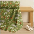 thumbnail image 4 of Soimoi Green Cotton Voile Fabric Stripe,Seashell & Starfish Ocean Decor Fabric Printed Yard 42 Inch Wide, 4 of 7