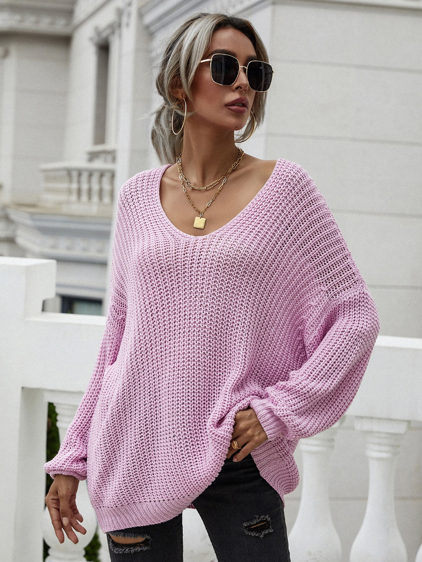 baby pink color sweater
