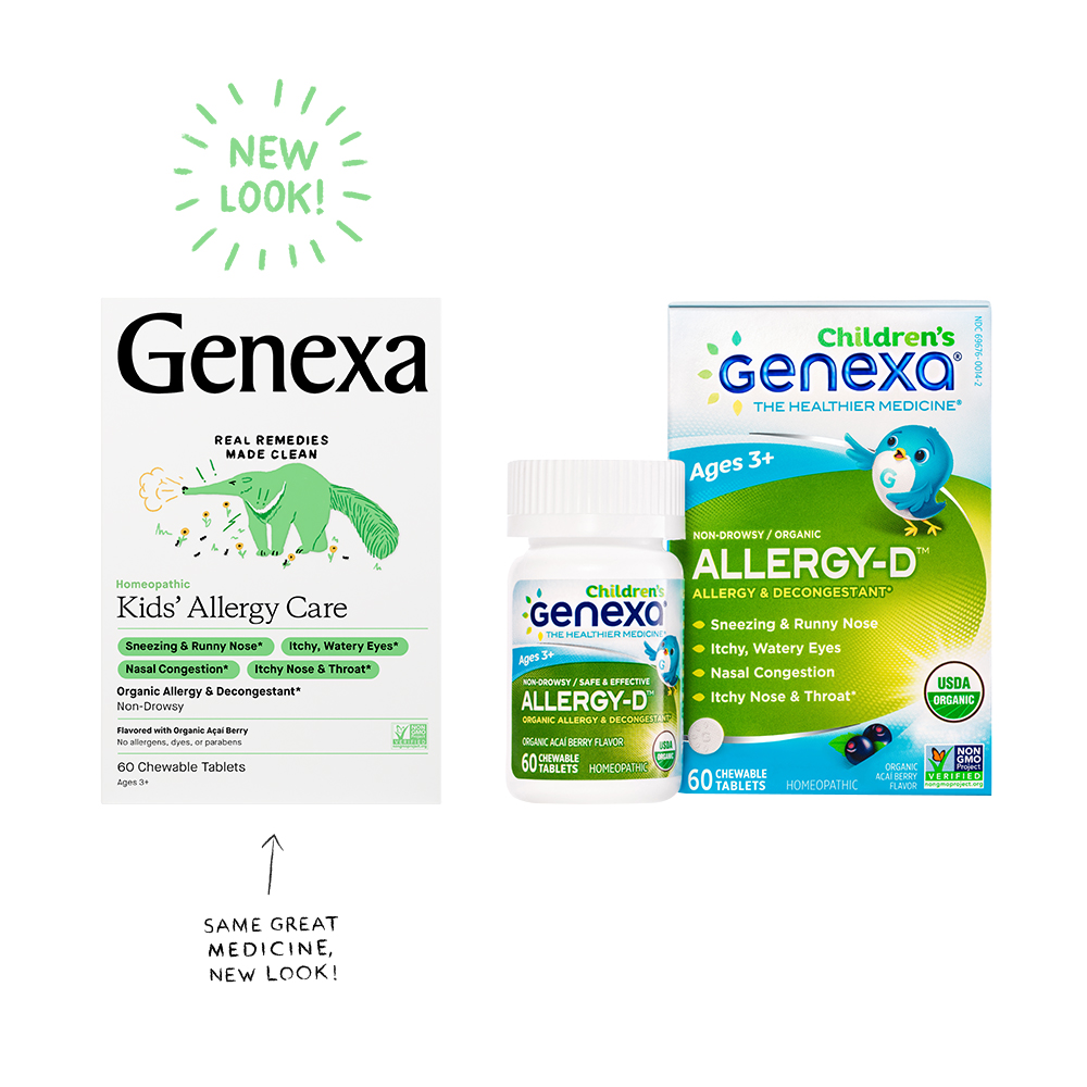 Genexa Homeopathic Allergy for Children: The Only Certified Organic Kids Allergy & Decongestant Medicine. Physician Formulated, Natural, Non-GMO Verified & Non-Drowsy (60 Chewable Tablets) - image 2 of 6