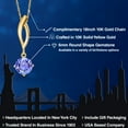thumbnail image 2 of Gem Stone King 10K Yellow Gold Blue Tanzanite Pendant Necklace for Women | 0.90 Cttw | Gemstone December Birthstone | Round 6MM | With 18 inch Chain, 2 of 6