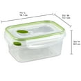 thumbnail image 4 of Sterilite Ultra•Seal™ 4.5 Cup Rectangle, Latching Food Storage Container, Airtight Watertight Seal, Green, 6 Count, 4 of 11