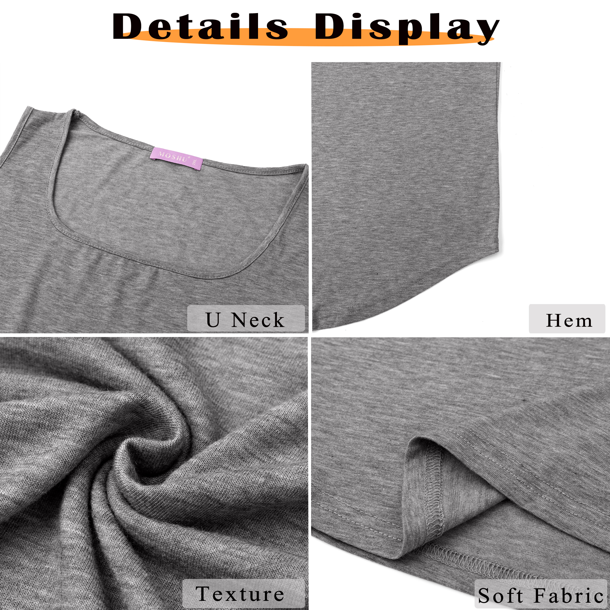 MOSHU Women's Summer Tank Top with Square Neckline photo 6