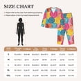 thumbnail image 4 of Pajama Sets for Women 2 Pcs, Colorful Wool Balls Button Down Long Sleeve Sleepwear Lounge PJ Sets, 4 of 6
