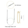 thumbnail image 2 of Uxcell Circular Knitting Needles Needles Stainless Steel 1 Set Gold US 10/6.0mm x 14 inch (60cm), 2 of 6