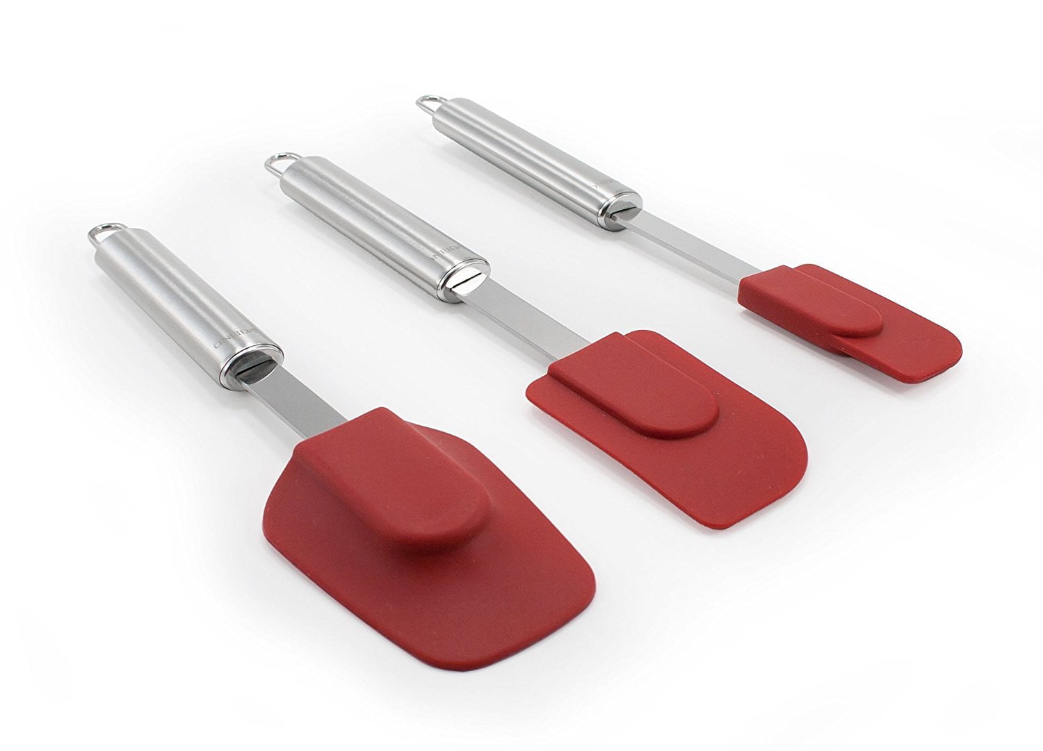 Oneida Stainless Steel Spatulas with Silicone Head, Set of 3