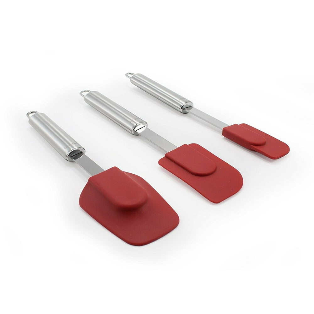 Oneida Stainless Steel Spatulas with Silicone Head, Set of 3 Walmart