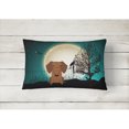 thumbnail image 2 of Carolines Treasures BB2320PW1216 Halloween Scary Dachshund Red Brown Canvas Fabric Decorative Pillow, 12H x16W,, 2 of 3