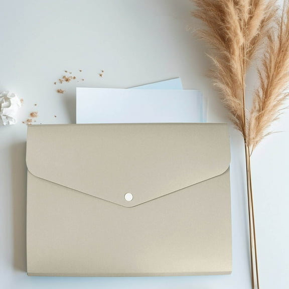 File Folders A4 Organ Bag 2 Folder Storage Bag Horizontal Portable Thickened File Bag