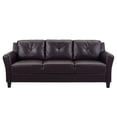 thumbnail image 2 of Tess Sofa in Java Fuax Leather, 2 of 8