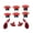 Red, variant on Controller Analog Joystick Buttons Metal Thumbsticks Back Paddles for Game Controller Gaming Accessory