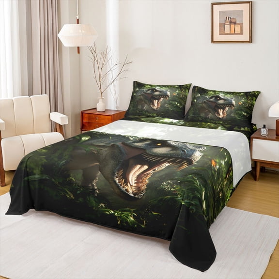 Castle Fairy Teens Female Men Animal Dino Twin Sheet Sets,Woodland Wildlife Bedding