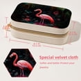 thumbnail image 5 of Flamingo Velvet Portable Decorative Box with Removable Compartment - Jewelry Stand, Necklace Organizer, and Gift, 5 of 7