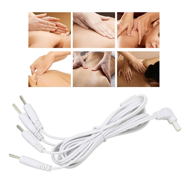 Wires 2.35mm Electrode Heat Wires 3.94ft TENS Unit Replacement Lead Wires Connector Cables for Electrotherapy Instruments