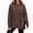 Coffee, variant on Binmer Women’s Solid Color Crew Neck Raglan Long Sleeve Sweatshirt, Casual Pullover Top With Side Slit Hem,Sizes S-3XL
