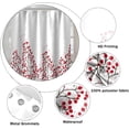 thumbnail image 5 of 72x84 Inch Red Cherry Fruit Shower Curtain Lush Berry Branches Nature Plants Bath Curtain Modern Waterproof Fabric Minimalism Aesthetics Art Shower Curtains Set with Hooks, 5 of 6