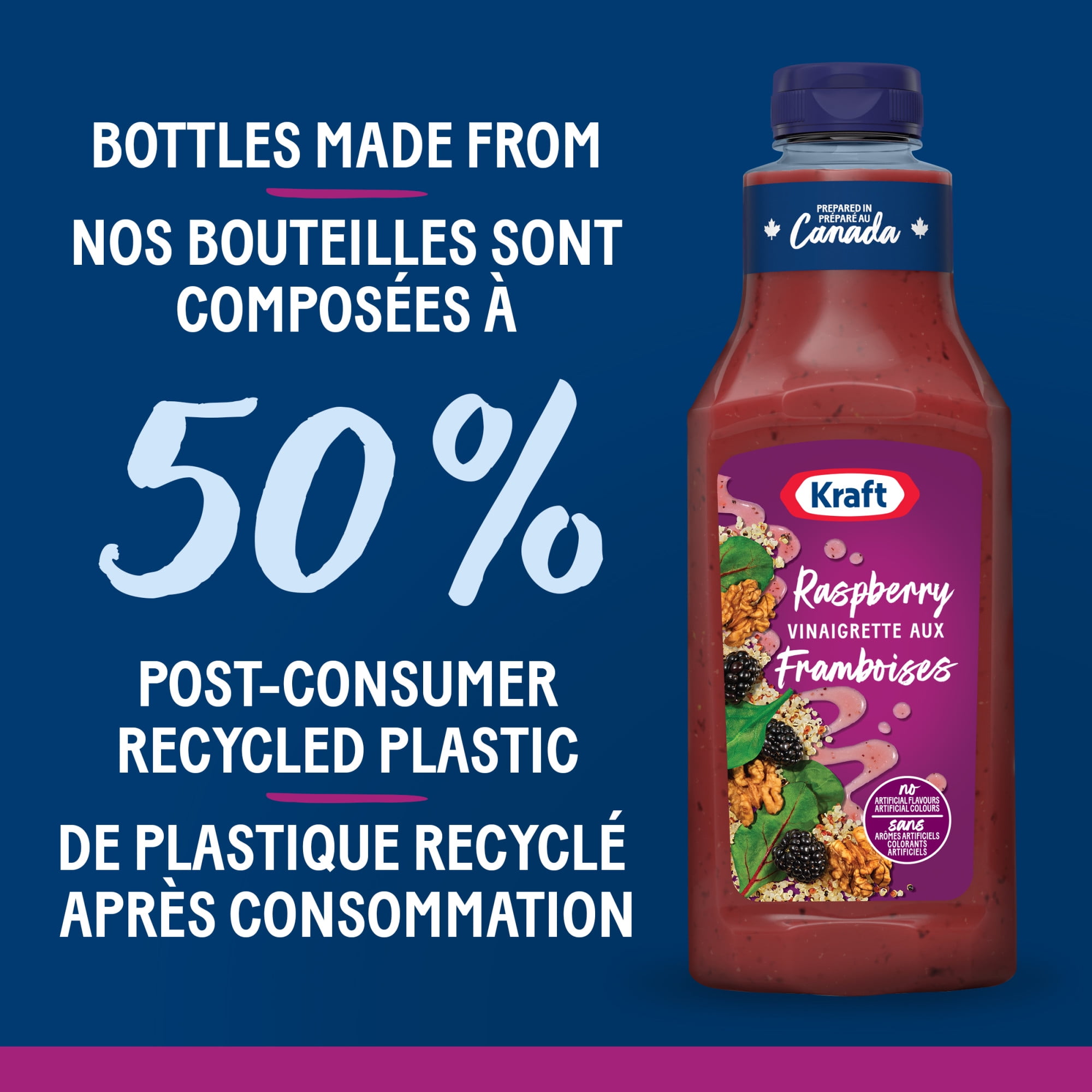 Kraft Raspberry Vinaigrette Salad Dressing, 425 mL Bottle