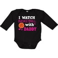 thumbnail image 3 of Inktastic I Watch Basketball with Daddy Boys or Girls Long Sleeve Baby Bodysuit, 3 of 5