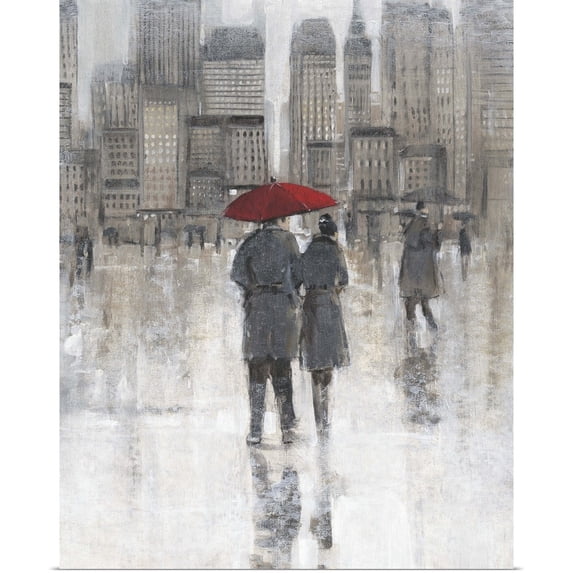 Great BIG Canvas | Rolled Tim O'Toole Poster Print entitled Rain in The City I
