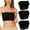 Black, variant on Womens Bras Strapless No Underwire Bralettes Wirefree Padded Stretch Bra Plus Size Crop Tube Top Bra 3 Pack