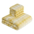 thumbnail image 2 of HAXMNOU Coral Fleece Bath Towel and Hand Towel Set, Ultra Soft and Super Absorbent for Quick Drying, Gentle Skin-Friendly Towels for Daily Bathroom Use and Spa Relaxation Moments, Yellow, 2 of 4