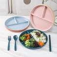 thumbnail image 2 of Cereal Plates 10 Pieces, Unbreakable Wheat Straw Plates, Microwave and Dishwasher Safe Reusable Bowls Set, for Ramen, Soup, Salad and more (9 Inch round), 2 of 6