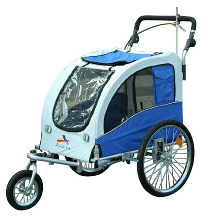 Aosom Elite II Pet Dog Bike Trailer Stroller Jogger w/ Suspension - Blue