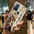 thumbnail image 6 of ABL-Phone Case For MOTO G Play 2023, Wrist Strap Phone Holder Flower Silicone Fashion Design Shockproof Dirt-resistant Waterproof Ring Kickstand Anti-knock Anti-dust Protective Soft case, 6 of 9