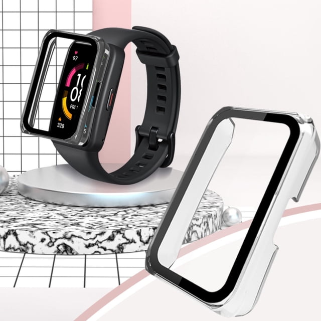 WIFKLSIIPG Screen Protector Cover Suitable for Huawei Band 6 Glass Case+Film Smart Watchband Full Protective Cover