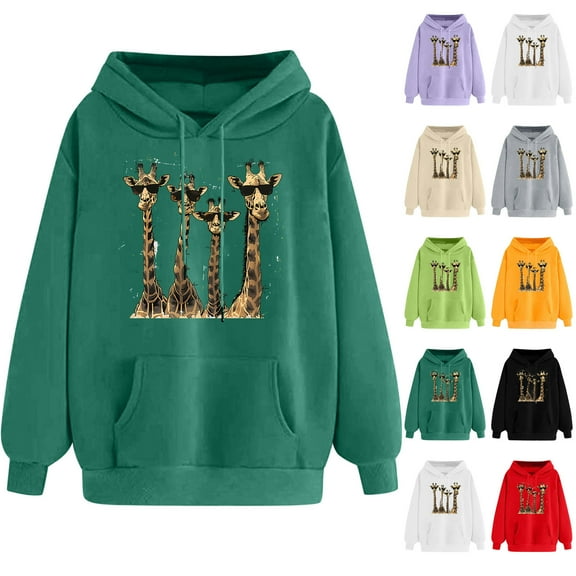 LOVZFMLL Essentials Hoodie, Classic Print Long Sleeve Hooded Pullover Fall Clothes 2025 Women Fashion Comfort Streetwear Tops