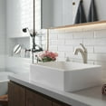 thumbnail image 3 of KRAUS Elavo 19-inch Modern Rectangular White Porcelain Ceramic Bathroom Vessel Sink and Spot Free Arlo Faucet Combo Set with Pop-Up Drain, Stainless Brushed Nickel Finish, 3 of 7