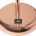 thumbnail image 5 of Creekwood Home Oslo 19.5" Contemporary Bedside USB Port Feature Standard Metal Table Desk Lamp in Rose Gold with White Drum Fabric Shade for Home Décor, Bedroom, End Table, Living Room, Dorm, Office, 5 of 6